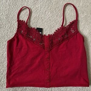 Red lace top